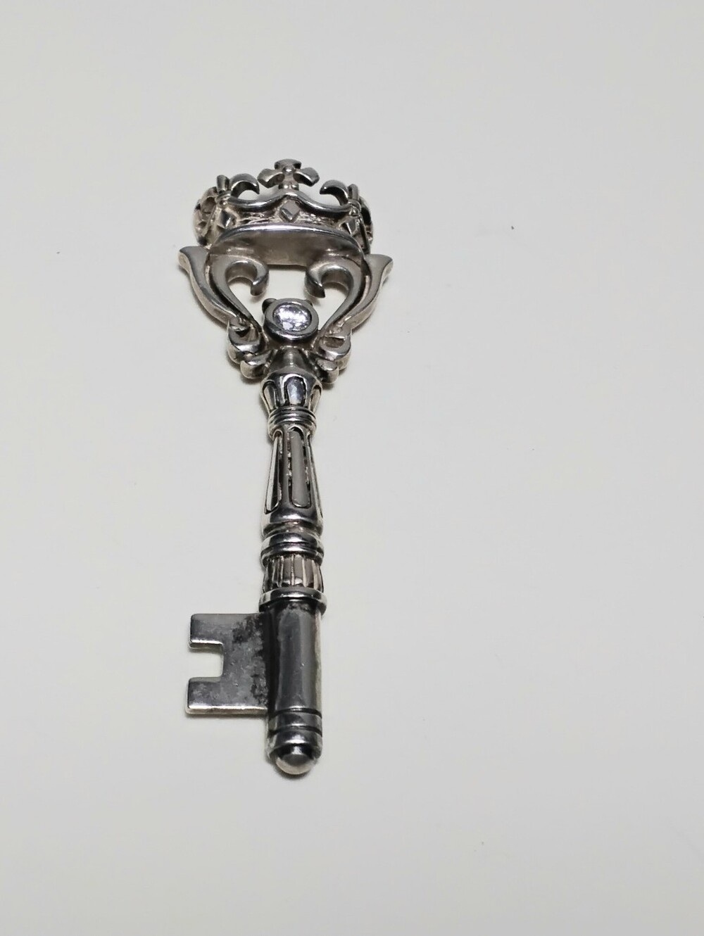 925 Silver Crown Key To Your Heart Necklace Enhancer/Pendant